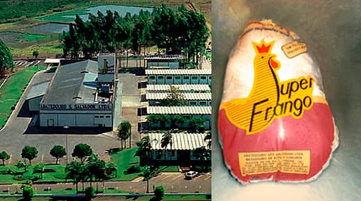 1991 - Inauguração da planta de processamento e lançamento da marca Super Frango.